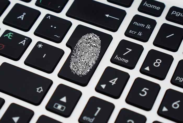 finger print on enter key of keyboard